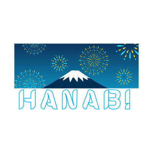 Fireworks night at Mt.Fuji T-shirt | Hanabi T-Shirt