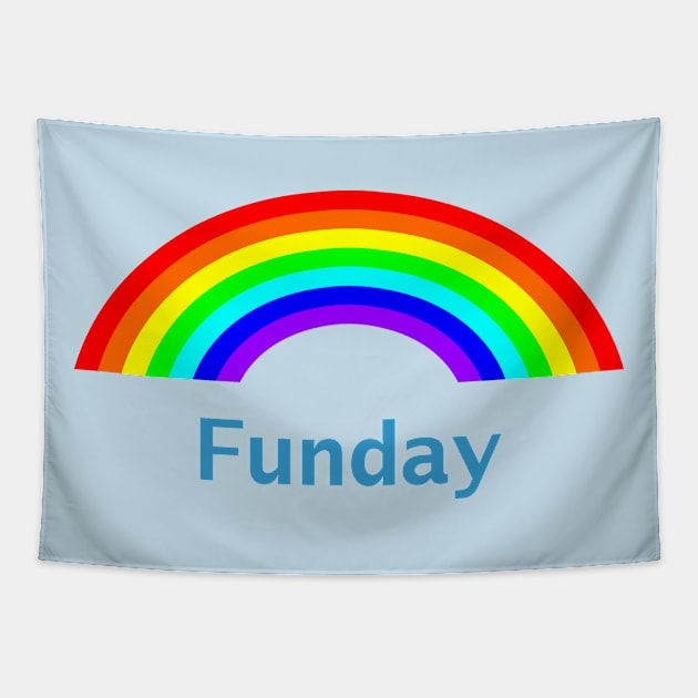 Funday Rainbows Tapestry by ellenhenryart