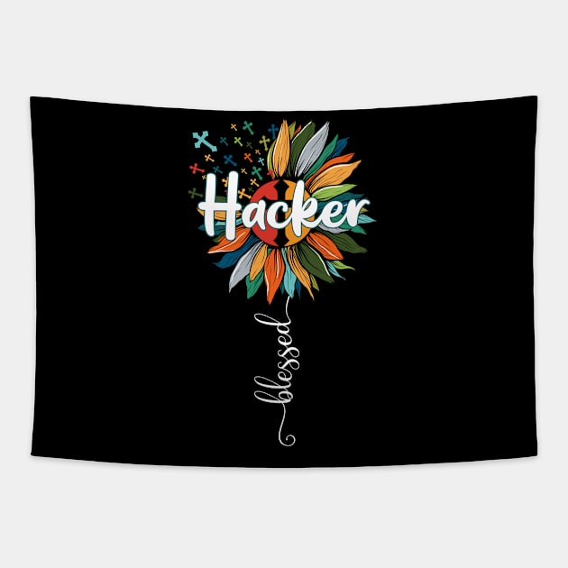 Blessed Hacker Tapestry by Brande