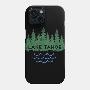 Lake Tahoe California Nevada Ski Mountain Resort Moon Trees Phone Case