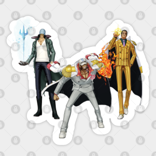 Marine Admiral One Piece Sticker Teepublic