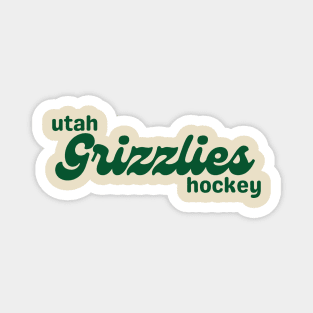 Modern Grizzlies Hockey Magnet