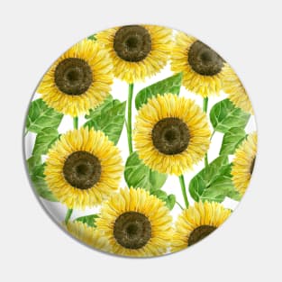 Sunflowers watercolor Pin