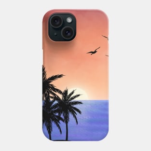 Sunset over the sea Phone Case