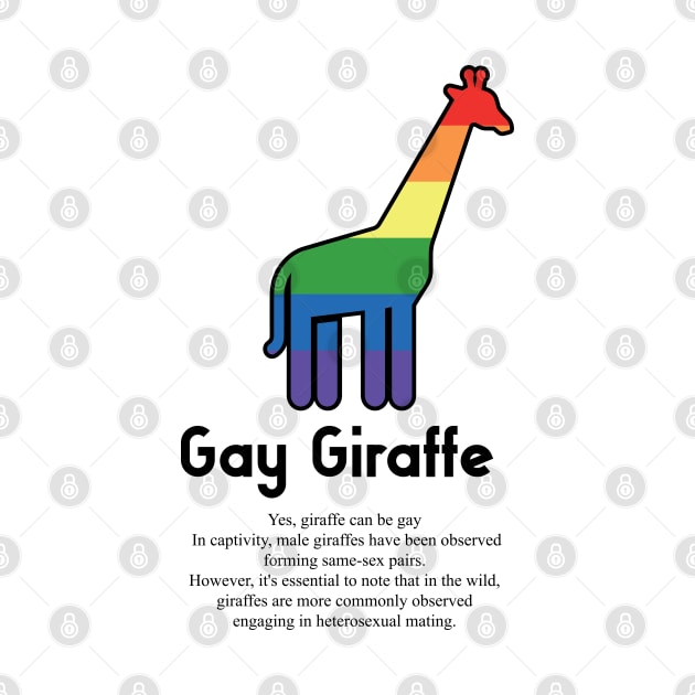 Gay Giraffe G6b - Can animals be gay series - meme gift t-shirt by FOGSJ