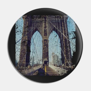 New york gray Bridge Pin