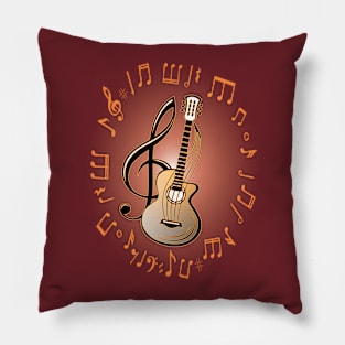 Guitar and Music Pillow