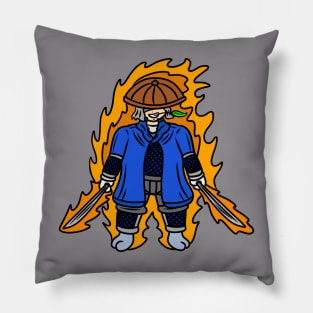 Cool cartoon samurai Pillow