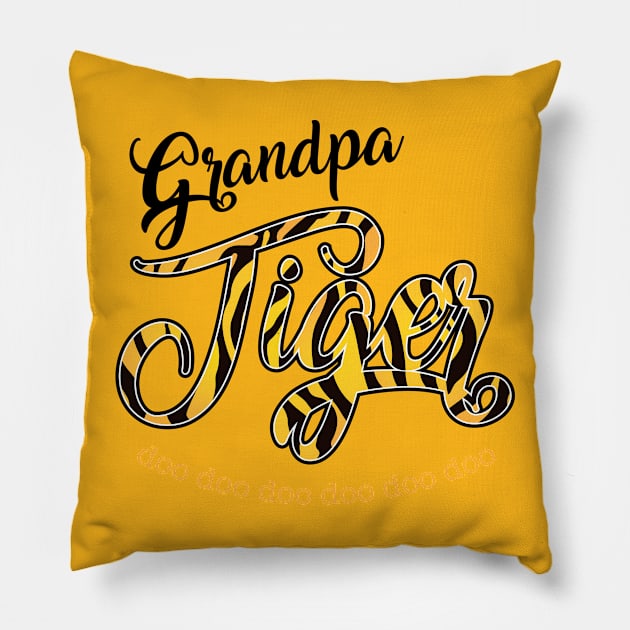 Grandpa Tiger - Doo Doo Doo Pillow by MandaTshirt