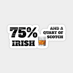 75% Irish destressed Magnet