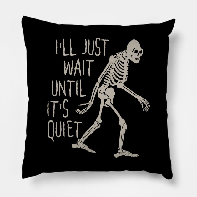 Bigfoot skeleton Pillow by Tesszero