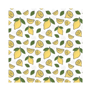 Happy Lemons - Cute Lemon Pattern T-Shirt