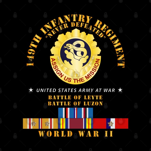 149th Infantry Regiment - Battle of Leyet-Luzon - COA - WWII PAC SVC X 300 by twix123844