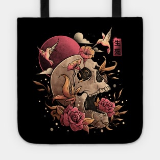 Life and Death Skull Flowers Gift Tote