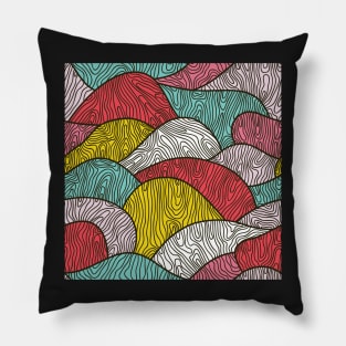 Zen Doodle Waves Pillow