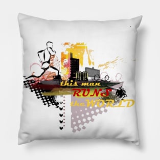 running t-shirt Pillow