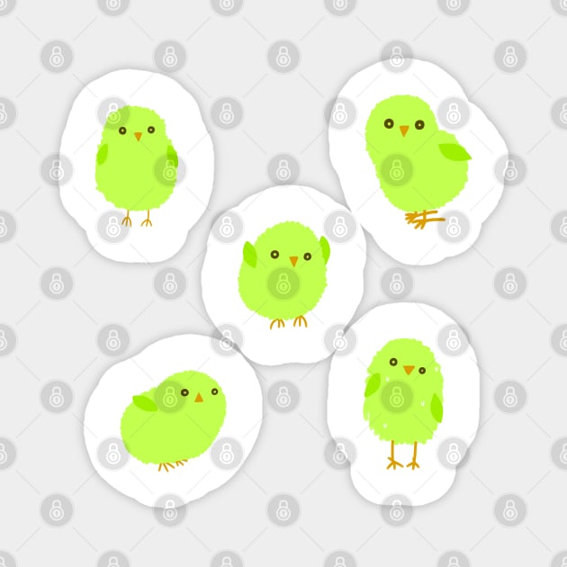 Guess Who Soggy Chick Sticker Pack (Green) Magnet by casserolestan