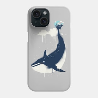 Blue Whale and Surfer Phone Case