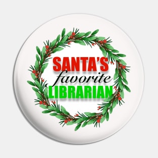 Santa's Favorite Librarian Pin