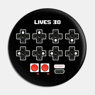 Contra Konami Code Cheat 30 Lives Retro Gamer Pin