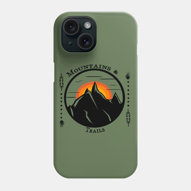 Mountains and Trails Phone Case by TaliDe