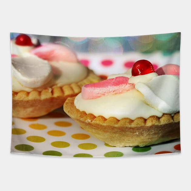 Polka dots and Pie Tapestry by micklyn