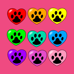 Paw print hearts T-Shirt