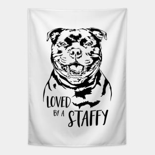 Staffordshire Bull Terrier loved by a staffy saying Tapestry