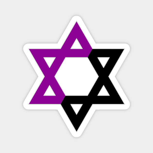 Anarchafeminist Magen David Magnet by dikleyt