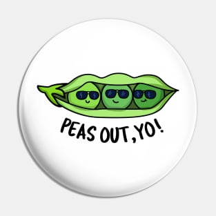 Peas Out Yo Cute Peas Peace Pun Pin