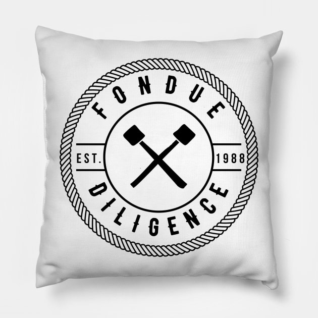 Funny Cheese Pun - Fondue Diligence Pillow by bullshirter