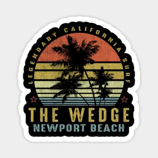 The Wedge Newport Beach Retro Palm Sunset - Beach Gift idea Magnet