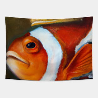 Clown fish with a Crown Tapestry
