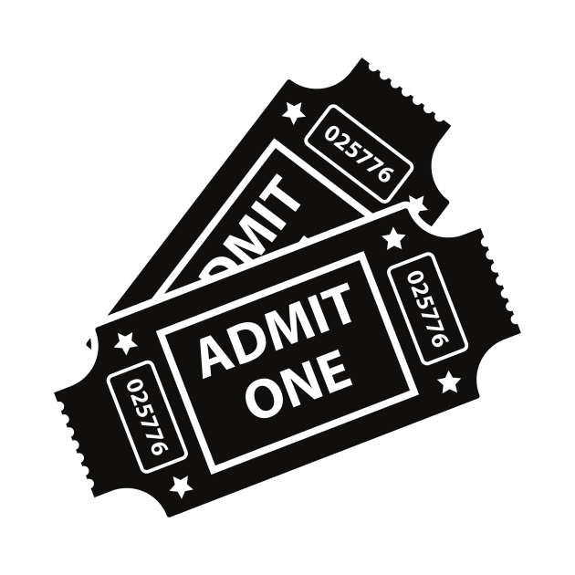 Admit One Movie Ticket Print by Auto-Prints