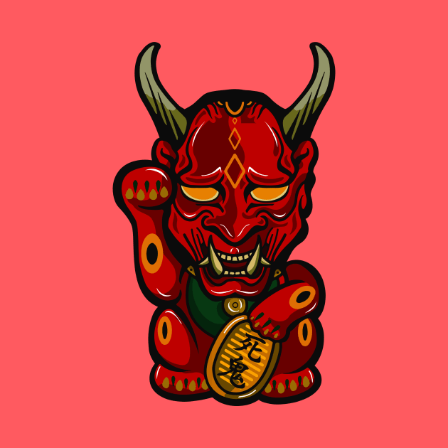 Devil Maneki Neko by LSARTWORK