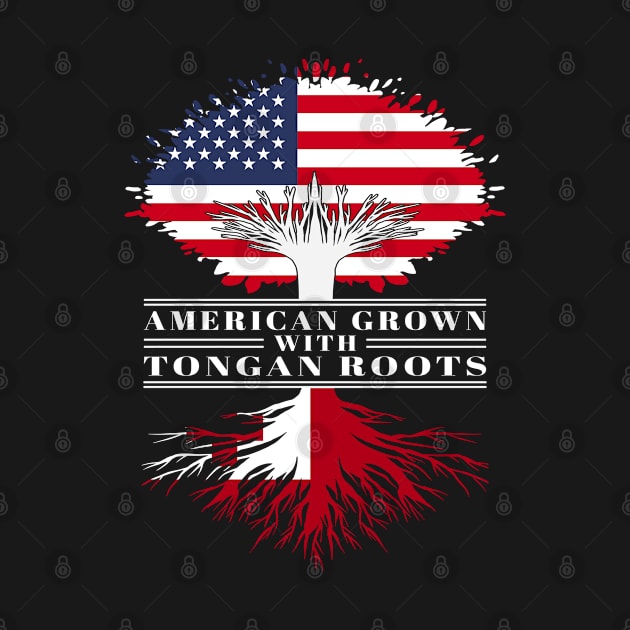 American Grown With Tongan Roots Us Tonga Flag Tree by BramCrye