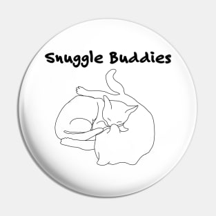 Snuggle Buddies- Simple Cat Doodle Pin