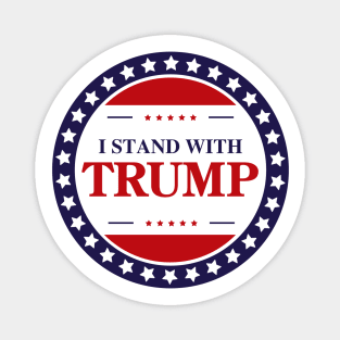 I Stand With Trump Blue Logo Magnet