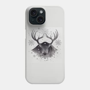 Reindeer in Snowy Winter Phone Case