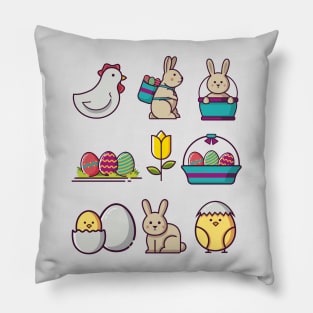 Easter / Spring Collection with sweet Easter Icons Pillow