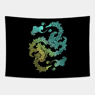 Dragons Blow - Chinese Dragon Yin Yang Tapestry