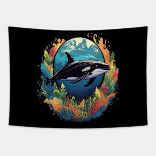 Whale Earth Day Tapestry