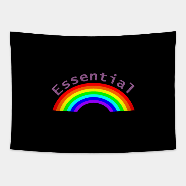 Small Rainbow Essential Tapestry by ellenhenryart