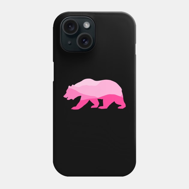 pink mountain bear Phone Case by artirio