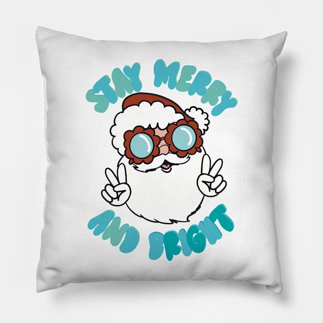 Merry and Bright- Christmas Pillow by SturgesC