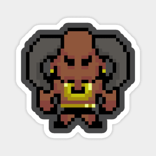 Minotaur 32 Bit Pixel Art Magnet