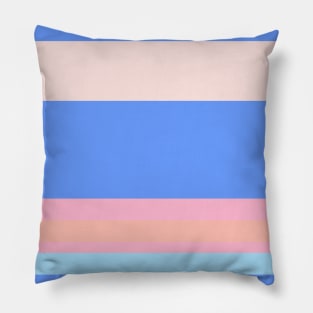 A superb mixture of Fresh Air, Cornflower Blue, Baby Pink, Misty Rose and Melon stripes. Pillow