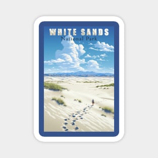 White Sands National Park  Travel Poster Magnet