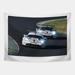 Porsche 911 RSR 24 Hours of Le Mans 2022 Tapestry