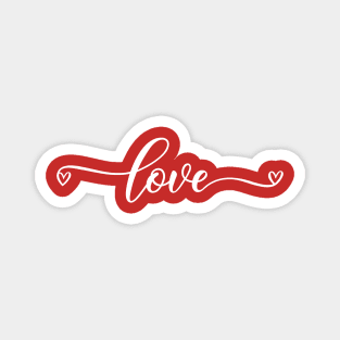 Handwritten Logo Text Love Magnet